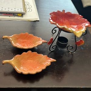 Last chance! Yankee Candle Fall Leaf Tart Warmer and Trays
